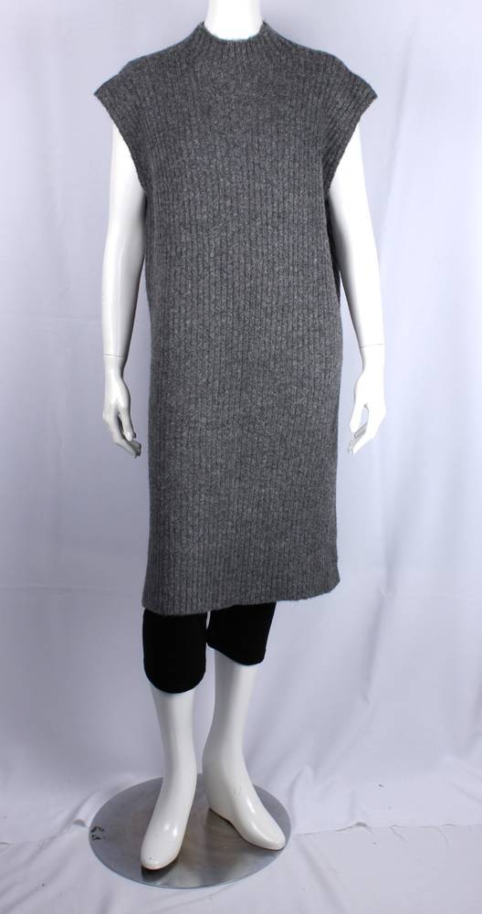 ALICE & LILY rib knit long vest grey STYLE : SC/5050